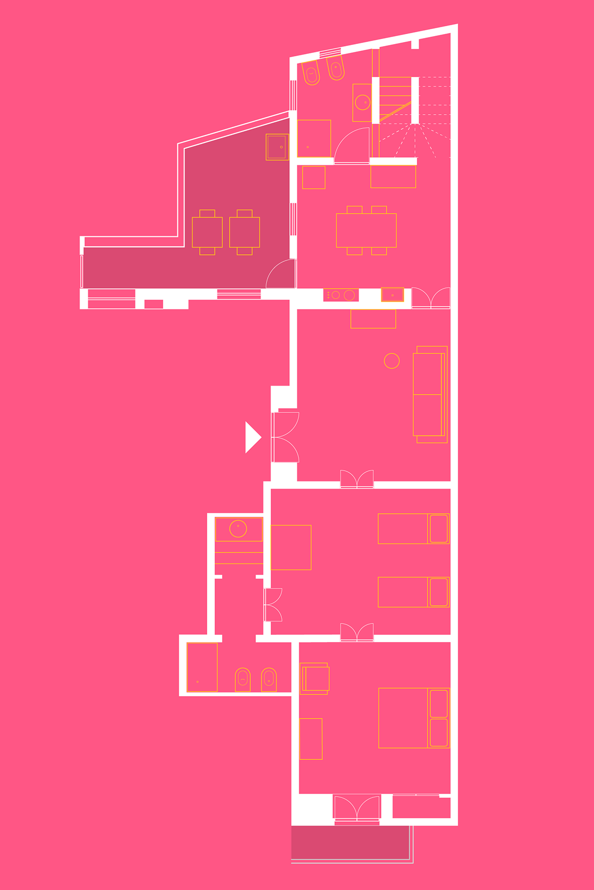 Canudis apartments, Burning Pride, plan