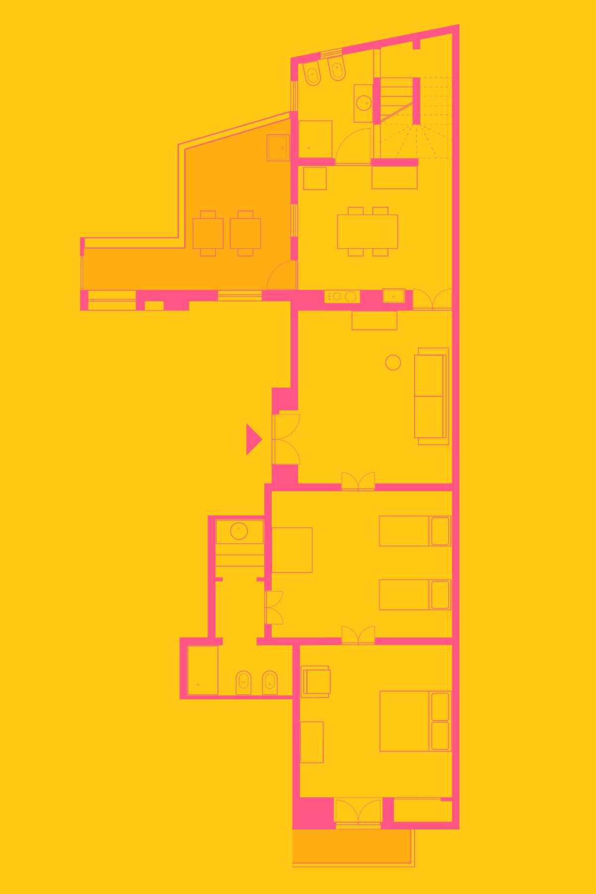 Canudis apartments, Burning Pride, plan