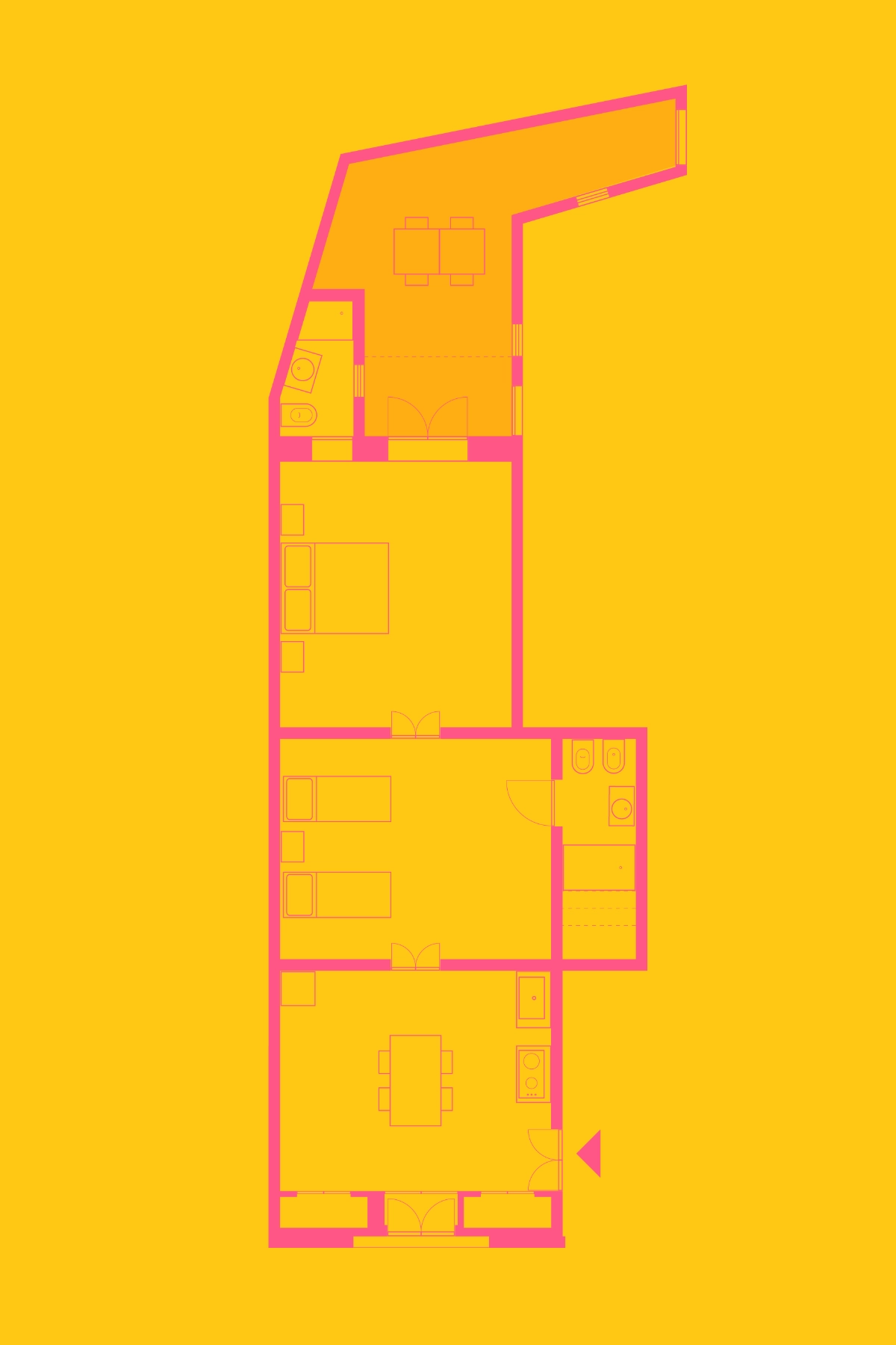 Canudis apartments, Comfy Peace, plan