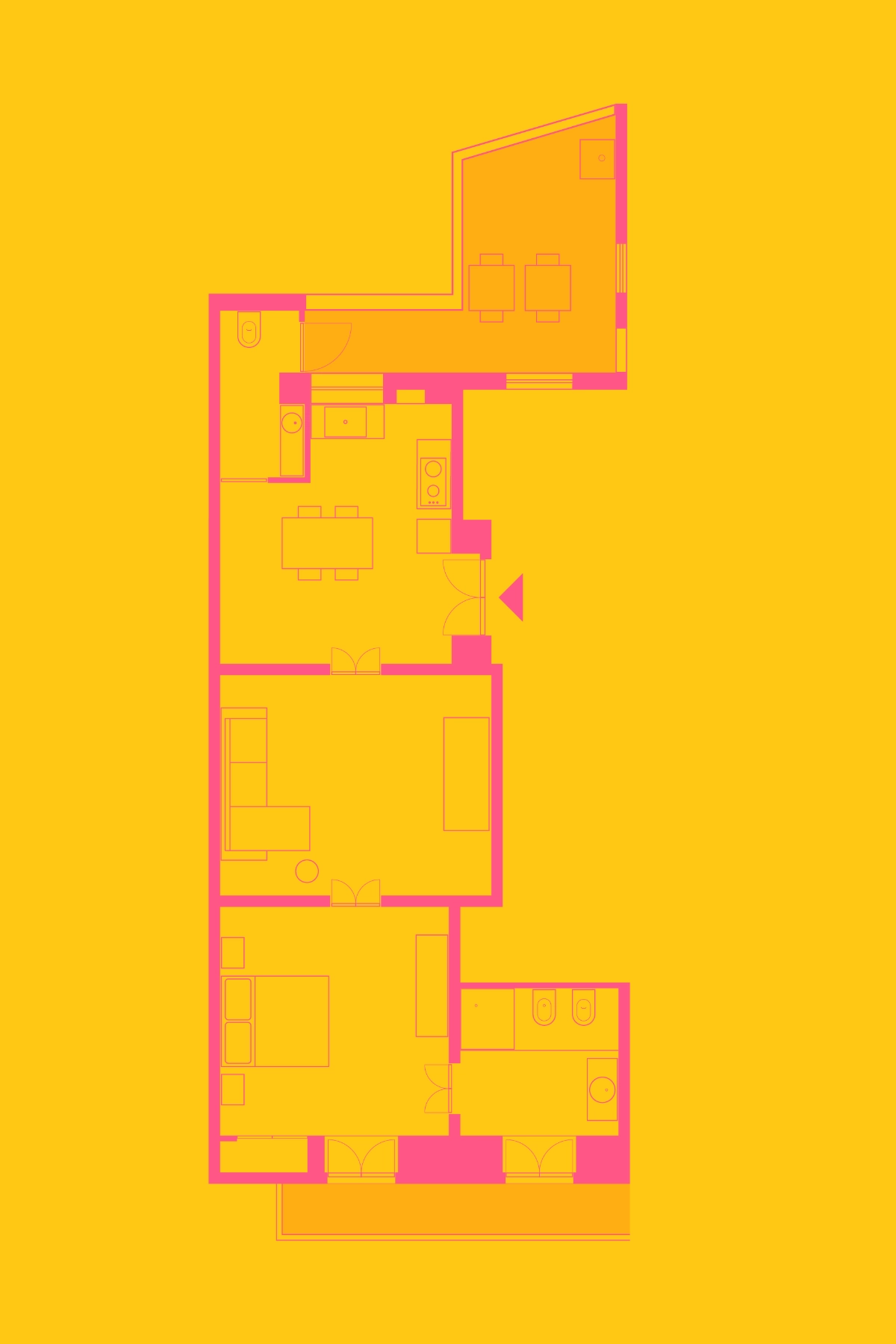 Canudis apartments, Deep Calm, plan